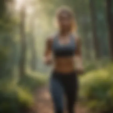 A fitness enthusiast enjoying an outdoor workout in nature, symbolizing active lifestyle.