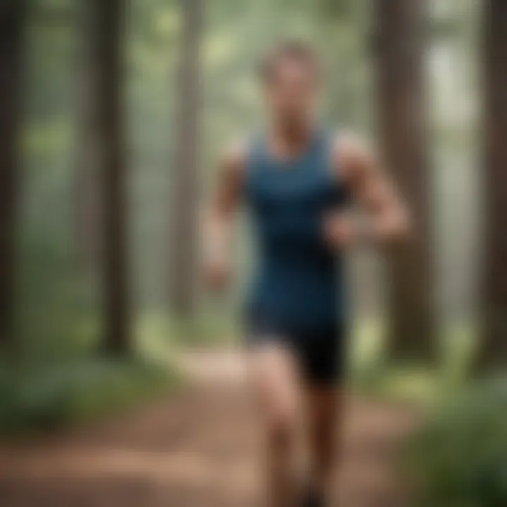 Runner on a forest trail