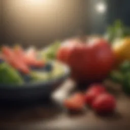 Fresh fruits and vegetables for detox