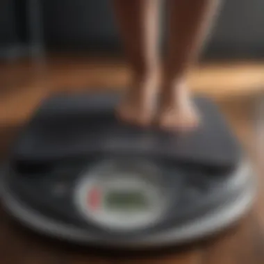 A scale showing weight, emphasizing the importance of monitoring progress