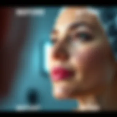 Before and after depiction of skin treatment results