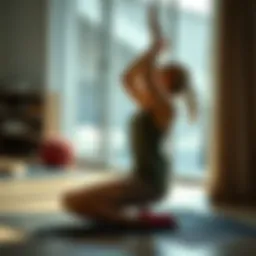 A person stretching their legs to alleviate cramps