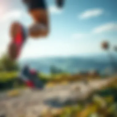 Running on Scenic Trails A runner in action wearing ASICS Gel Contend 4 on a scenic trail