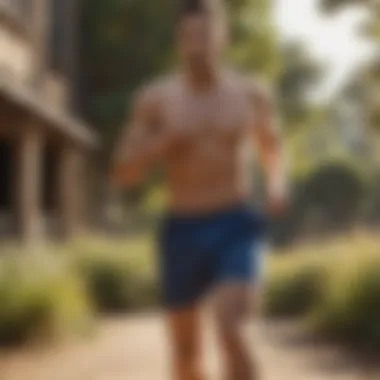 Baleaf Running Shorts in Action Baleaf running shorts showcased in a dynamic running environment