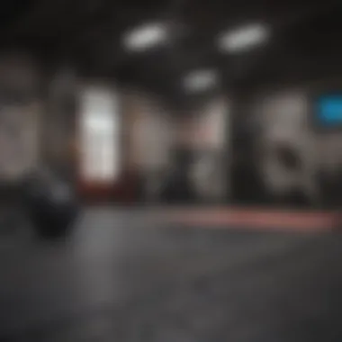 Safety Features for Basement Gym Safety measures in a basement gym including mats and proper lighting.
