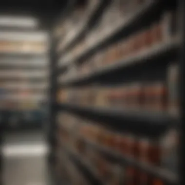 Visual representation of fiber supplements in a storage environment