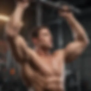 Image showing a lat pull-down exercise for muscle engagement