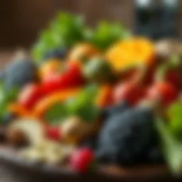 Vibrant assortment of nutrient-rich foods