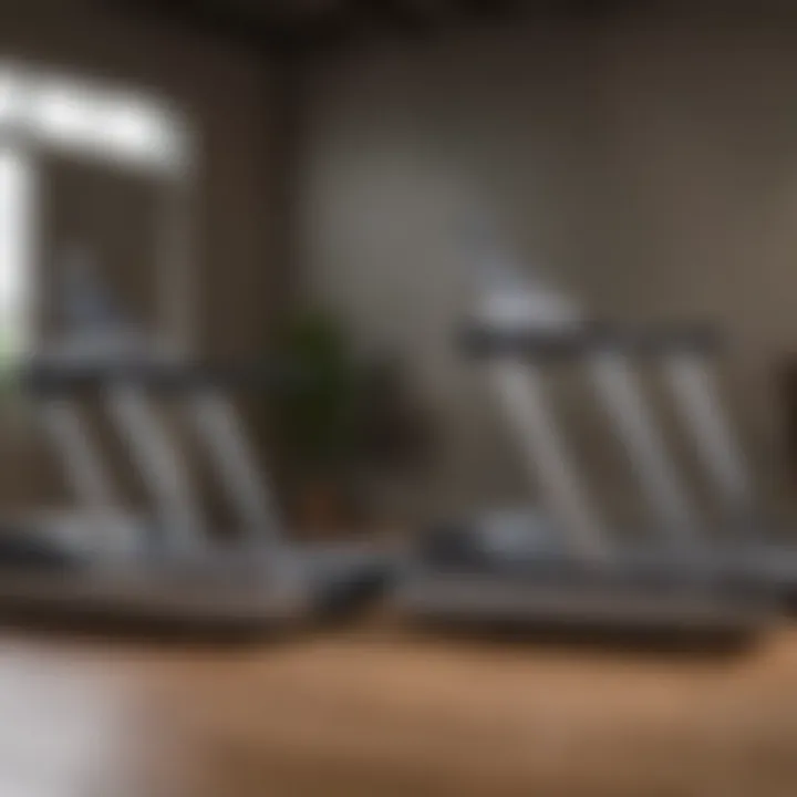 A side-by-side comparison of different fold-up treadmill models