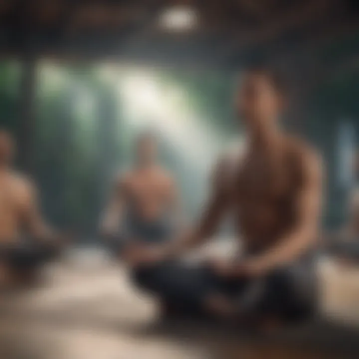 Group meditation fostering connection