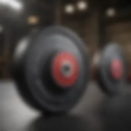 High-quality Olympic weight plates with a sleek design