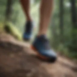 Trail runners showcasing arch support features