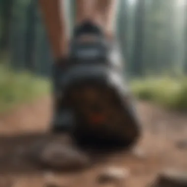 Cushioning Technology in Trail Footwear Close-up of shoe cushioning technology
