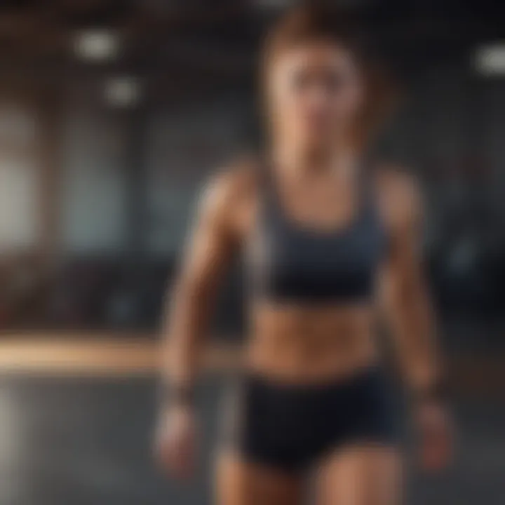 Dynamic workout scene showcasing various fitness activities