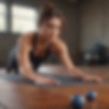 An individual performing core-strengthening exercises on a yoga mat