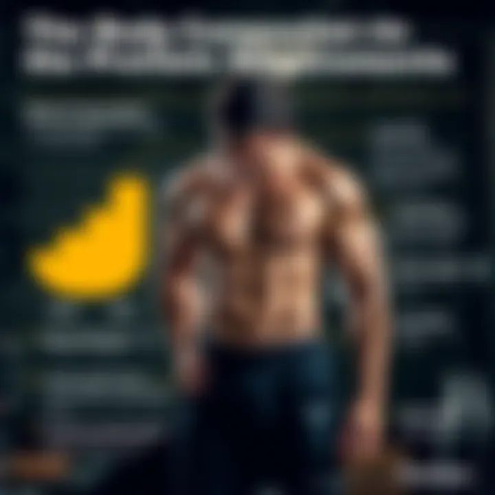 Infographic illustrating body composition's impact on protein intake