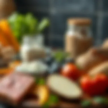 Illustration depicting various protein sources