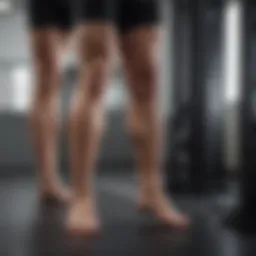 Dynamic calf raise exercise demonstrating proper form