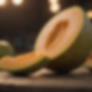 Nutritional chart showing cantaloupe benefits