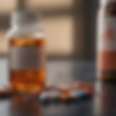 Active Ingredients in Cold Medications Close-up of a medicine bottle with ingredients highlighted