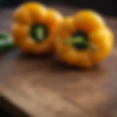 Nutritional Benefits of Yellow Peppers Nutritional chart highlighting the health benefits of yellow peppers