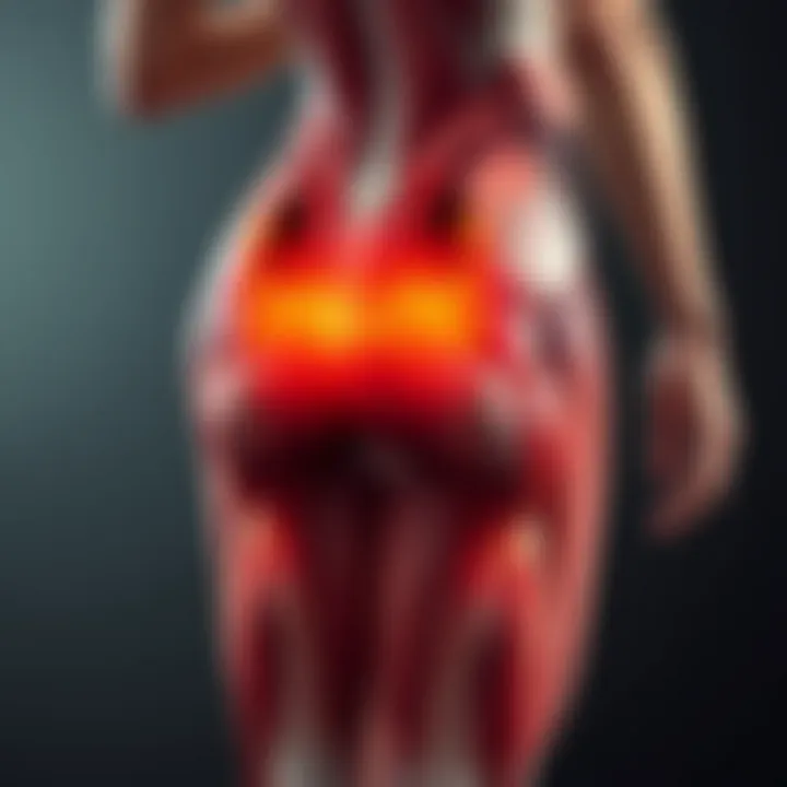 Illustration of glute anatomy highlighting key muscles