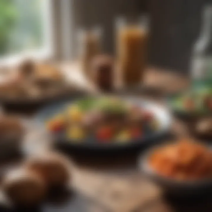 Healthy meals displayed on a table