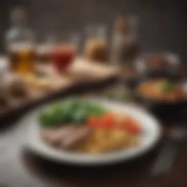Balanced Meal for Detoxification A balanced meal plate showcasing detox-friendly ingredients