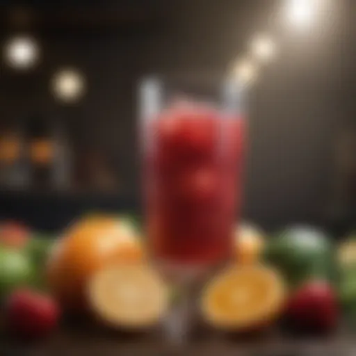 Vibrant fruits and vegetables for detox