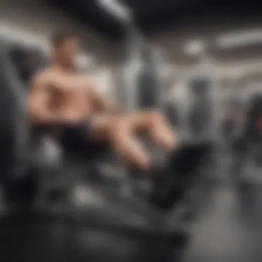 Various models of leg press machines displayed in a fitness store.