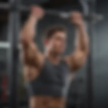 A well-structured workout routine incorporating pull-up bars in a gym setting