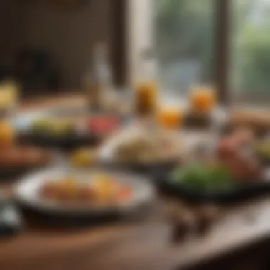 Balanced Ketogenic Meal Plan A serene setting depicting a balanced meal plan that adheres to ketogenic principles