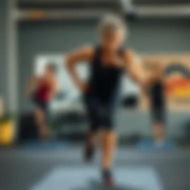Illustration of adaptable fitness routines for individuals over 40