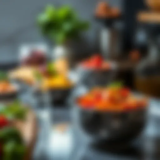 Visual representation of balanced nutrition for midlife weight loss