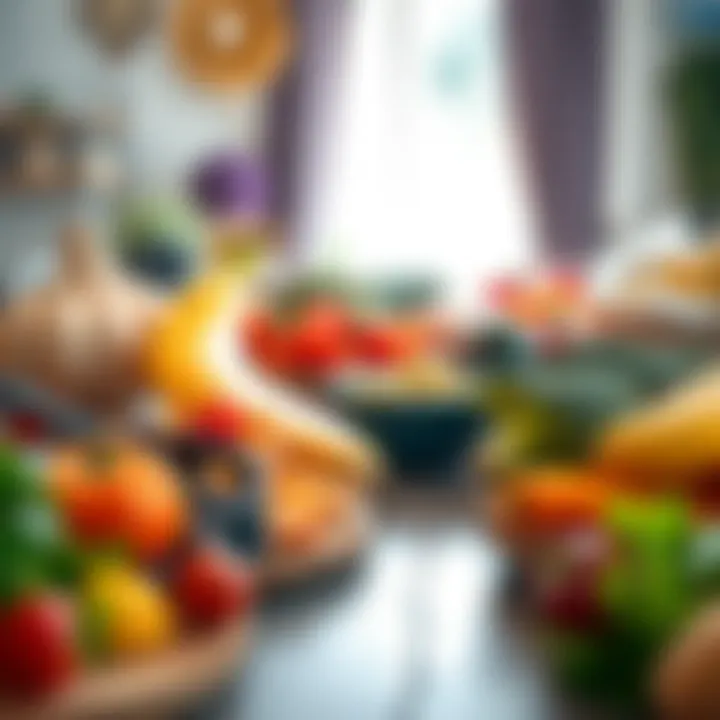 Nutritious Foods for Fat Loss Colorful assortment of nutritious foods on a table