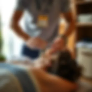 Therapeutic massage session for muscle relief