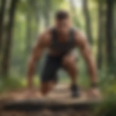 Dynamic Bodyweight Exercises in Nature Dynamic bodyweight exercise routine in a park