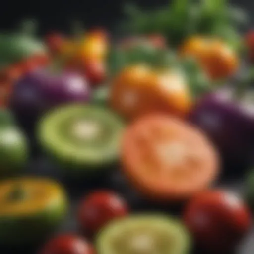 Colorful array of fresh vegetables