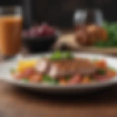 Elegant Presentation of Lean Protein Options Artfully plated lean protein dish