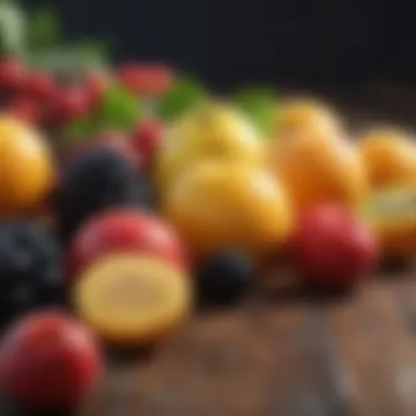 Delicious Selection of Seasonal Fruits Assortment of vibrant fruits