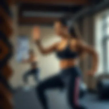 Dynamic Workout Routine An individual engaging in a dynamic workout routine showcasing fitness diversity