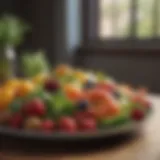 A colorful plate showcasing a variety of fruits and vegetables.