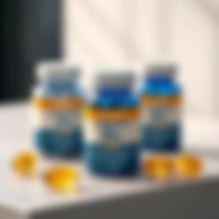 Elegant Presentation of Vitamin D3 Supplements Vitamin D3 supplements in elegant packaging