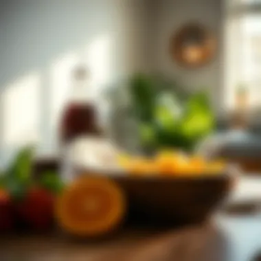 Dietary Sources Providing Vitamin D3 A serene setting showcasing healthy dietary sources of Vitamin D