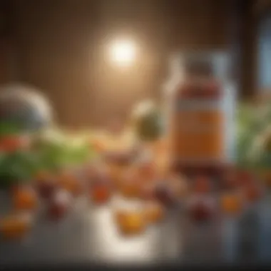 Diverse Vitamin Options A vibrant assortment of vitamins and supplements.