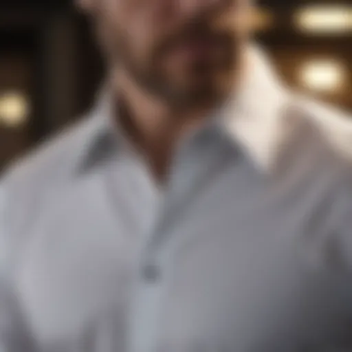 Elegant dress shirt on display showcasing fit and style
