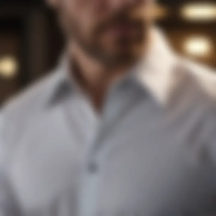 Elegant dress shirt on display showcasing fit and style