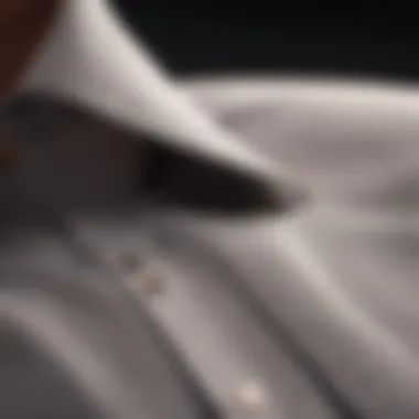 Fabric Quality Insight Close-up of high-quality fabric used in dress shirts for lifters