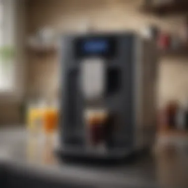 Eco-friendly home beverage station featuring a soda maker.