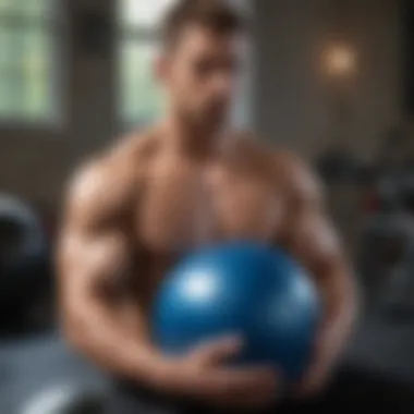 Innovative chest exercise using a stability ball